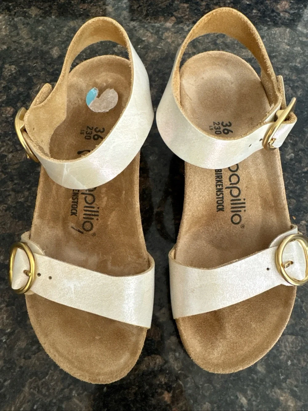 Birkenstock Papillo Soley Wedge Sandal Nubuck Leather 36 EU